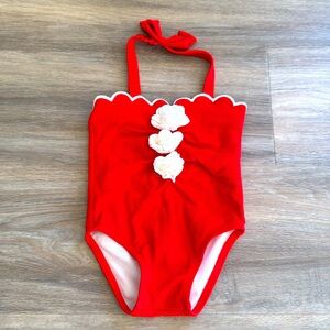 Janie and Jack Recycled Rosette Halter Swimsuit